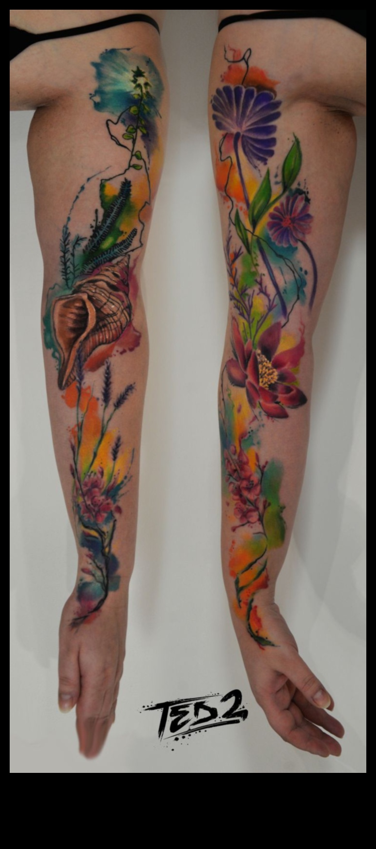 שפריצים אמנותיים גלה את היופי התוסס של קעקועים בצבעי מים 2 התזות אמנותיות: גלה את היופי של קעקועים בצבעי מים